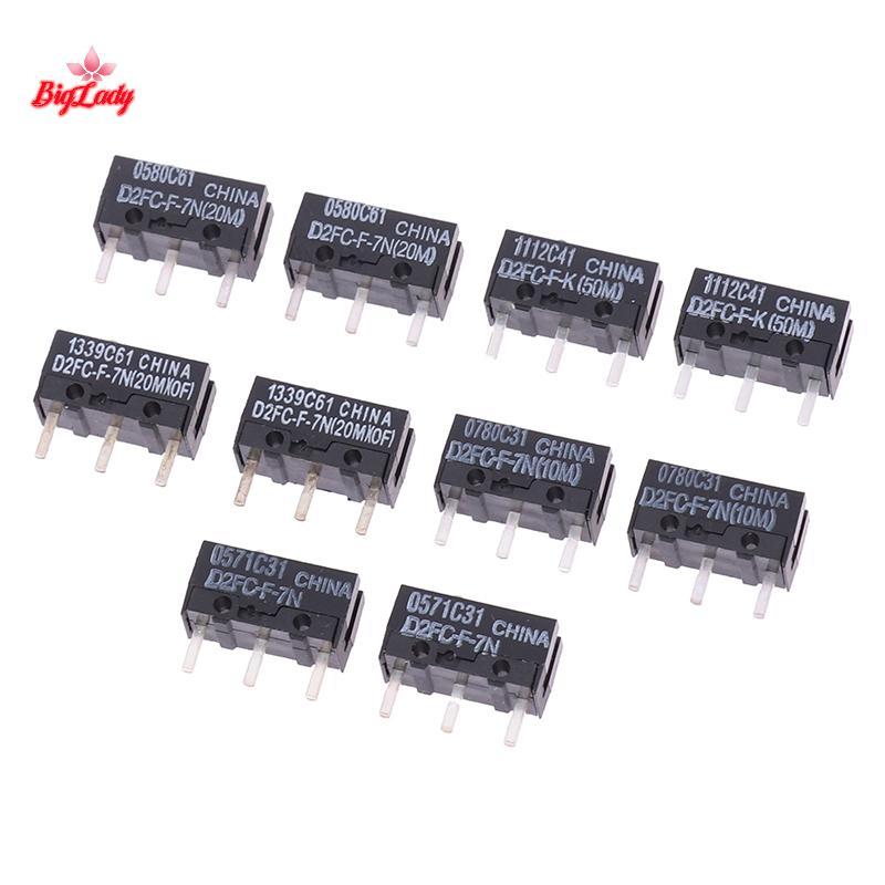 SHNGki 2 Chiếc Chuột Micro Switch D2FC-F-7N 10M 20M D2FC-F-K (50M) -RZ D2F D2F-01 D2F-01F D2F-L D2F-