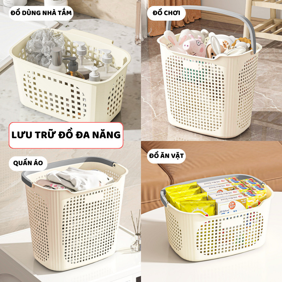 Set Giỏ Đựng Quần Áo 3 Màu 3 Size Cho Gia Đình, Combo Giỏ Nhựa Đựng Đồ Có Quai Xách Tiện Lợi Q480 | BigBuy360 - bigbuy360.vn