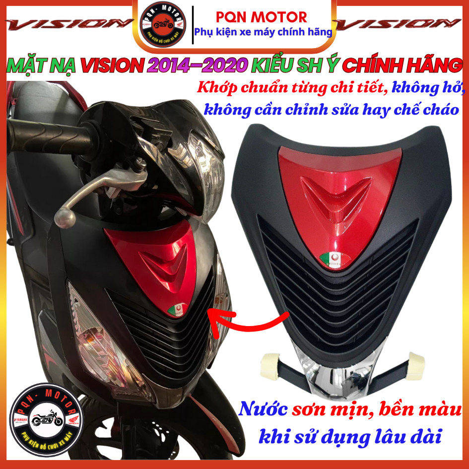 Mặt Nạ Vision 2014–2020 Kiểu SH Ý  – Nhựa ABS Cao Cấp, Hàng Chính Hãng, Lắp Chuẩn Form