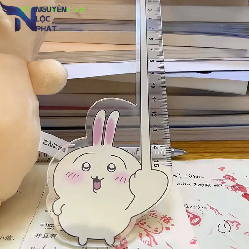 [Invn] Thước ngoại vi Anime sáng tạo dễ thương Thước nhựa hoạt hình vui nhộn Thước Kawaii 