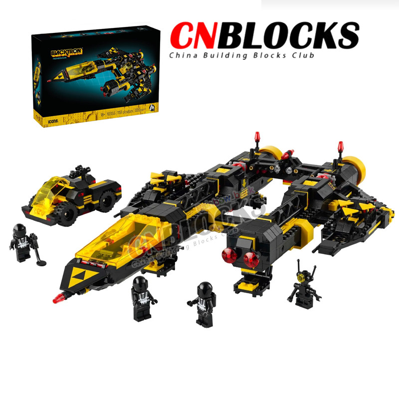Blacktron Renegade 10355 (1151 chiếc) Làm mô hình Hệ thống không gian Tàu vũ trụ Khối xây dựng Đồ ch