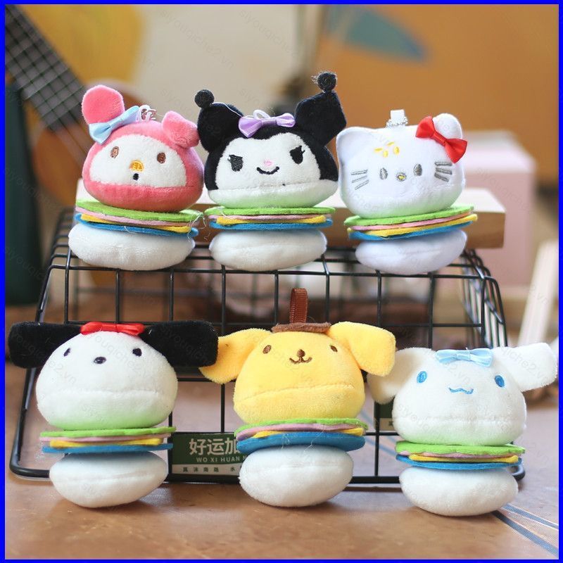 SV Hamburger Sanrio Kuromi Melody Sang Trọng Búp Bê Quà Tặng Cho Bé Gái Túi Mặt Dây Chuyền Kitty Cin