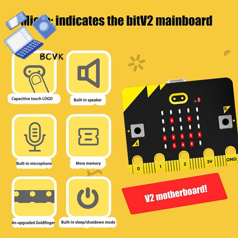 [BCVK] Micro: Bit V2 Micro Bit Go Edition BBC Microbit dành cho trẻ em Bảng phát triển DIY BBC Micro