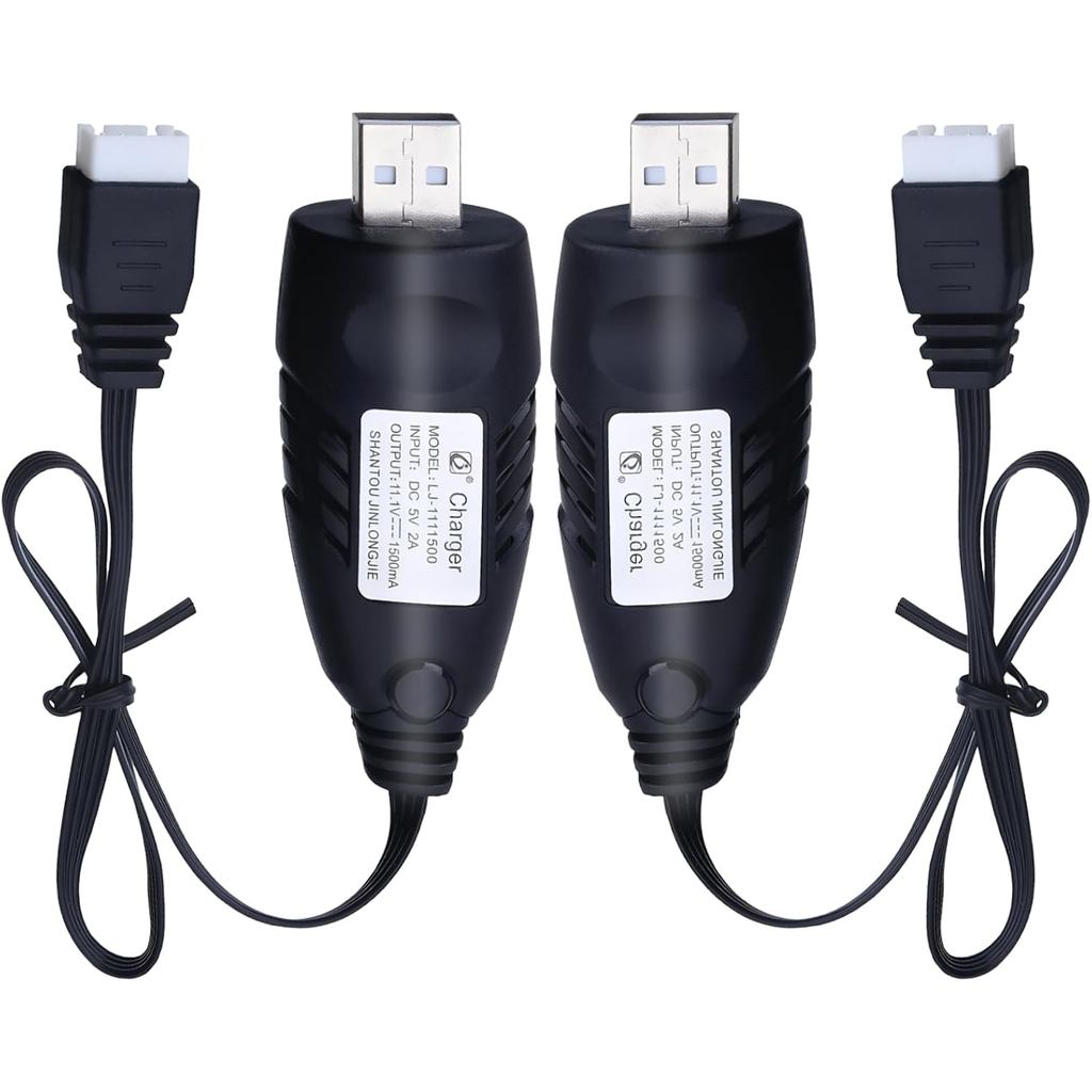 Bộ sạc pin 11.1V Airsoft - Bộ sạc USB 2A 1500mAh với phích cắm XH-4P Blaster 3S Pin Lipo 11.1 Volt P