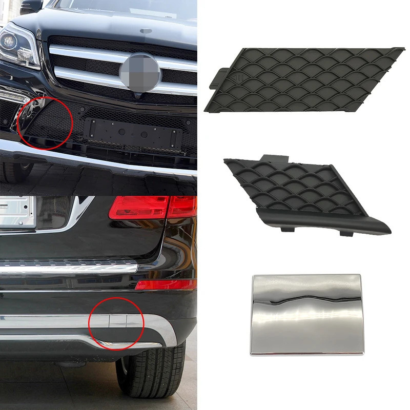 Dành Cho Xe Mercedes W166 Phía Trước Xe Kéo Móc Nắp Đen Cho Benz GL Class 2012-2015 GL350 GL400 GL45