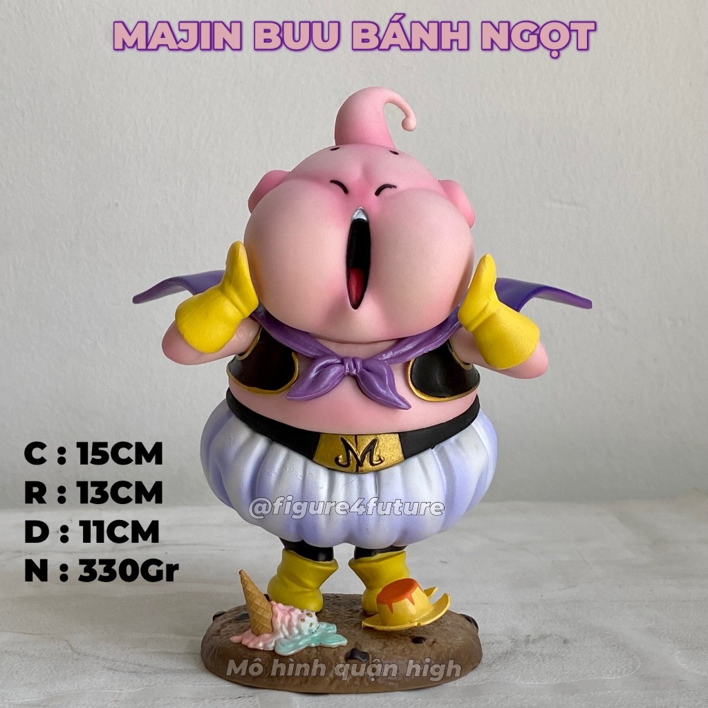 (Có sẵn) Mô hình Majin Buu bánh ngọt dễ thương cao 15CM - Mô hình Ma bư dễ thương - Bộ quà tặng bé t