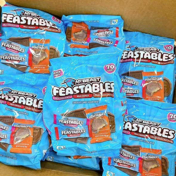 SOCOLA MRBEAST FEASTABLES – 70 VIÊN (909G) Loại socola ngon nhất thế giới