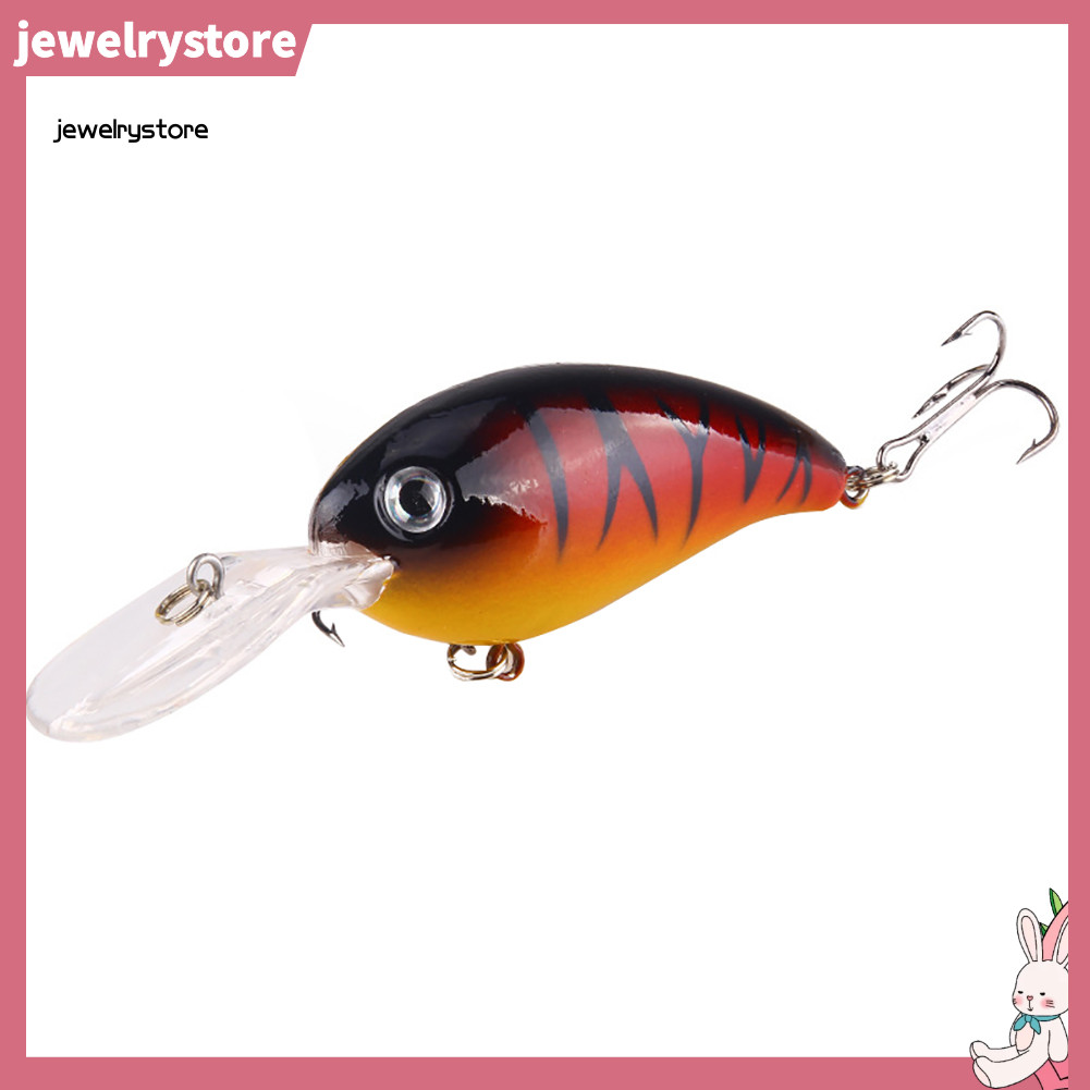 JET 1 Crank 3D Mắt Mồi Câu Cá Mồi Cứng Bass Crankbait Sắc Nét Cá Móc Giải Quyết