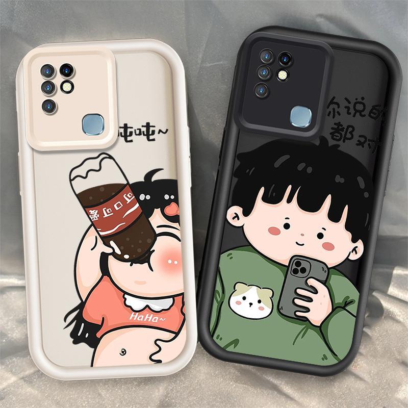 Vỏ Cho Infinix HOT 9Play HOT 10Play HOT 11Play Phim Hoạt Hình Dễ Thương Silicon Cặp Đôi Chống Sốc