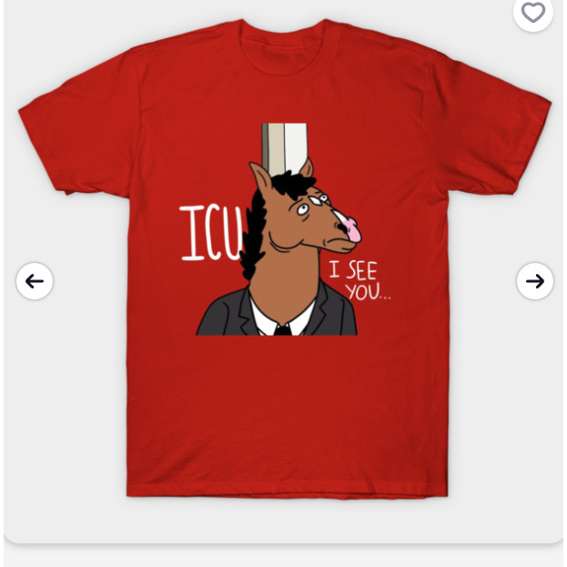 Lễ hội Xuân - Áo Thun BoJack Horseman Màu Đỏ, 100% Cotton