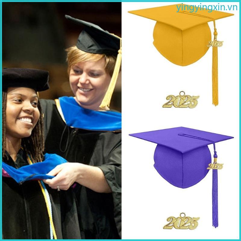 Mũ tốt nghiệp đại học YIN Mũ tốt nghiệp đại học Unisex Mũ tua rua dành cho sinh viên và sinh viên tố