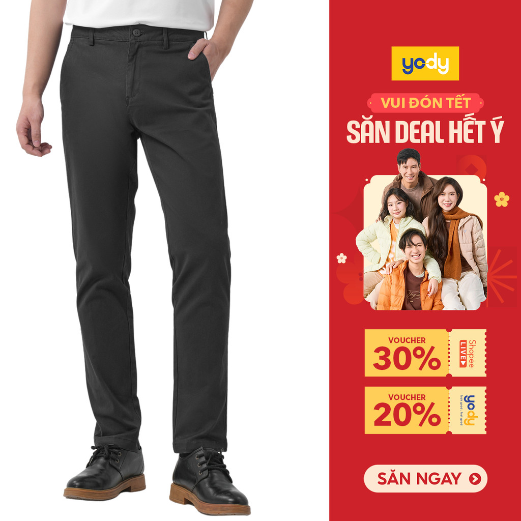 Quần âu kaki nam YODY quần công sở dáng slim fit co giãn 2 chiều TRA - QKM6017