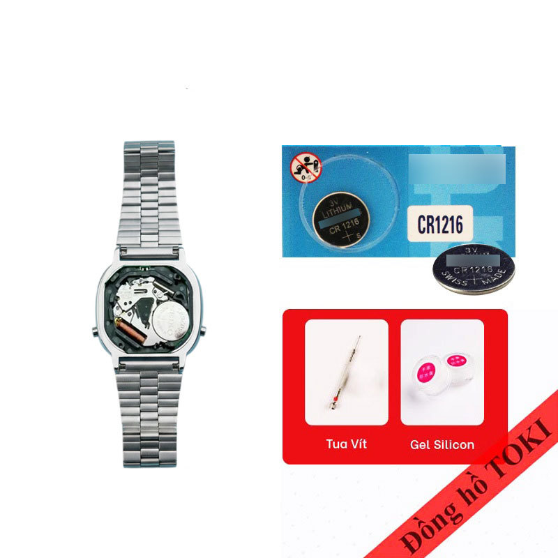 Pin CR1216 dùng cho đồng hồ điện tử tương thích casio LA670W các màu