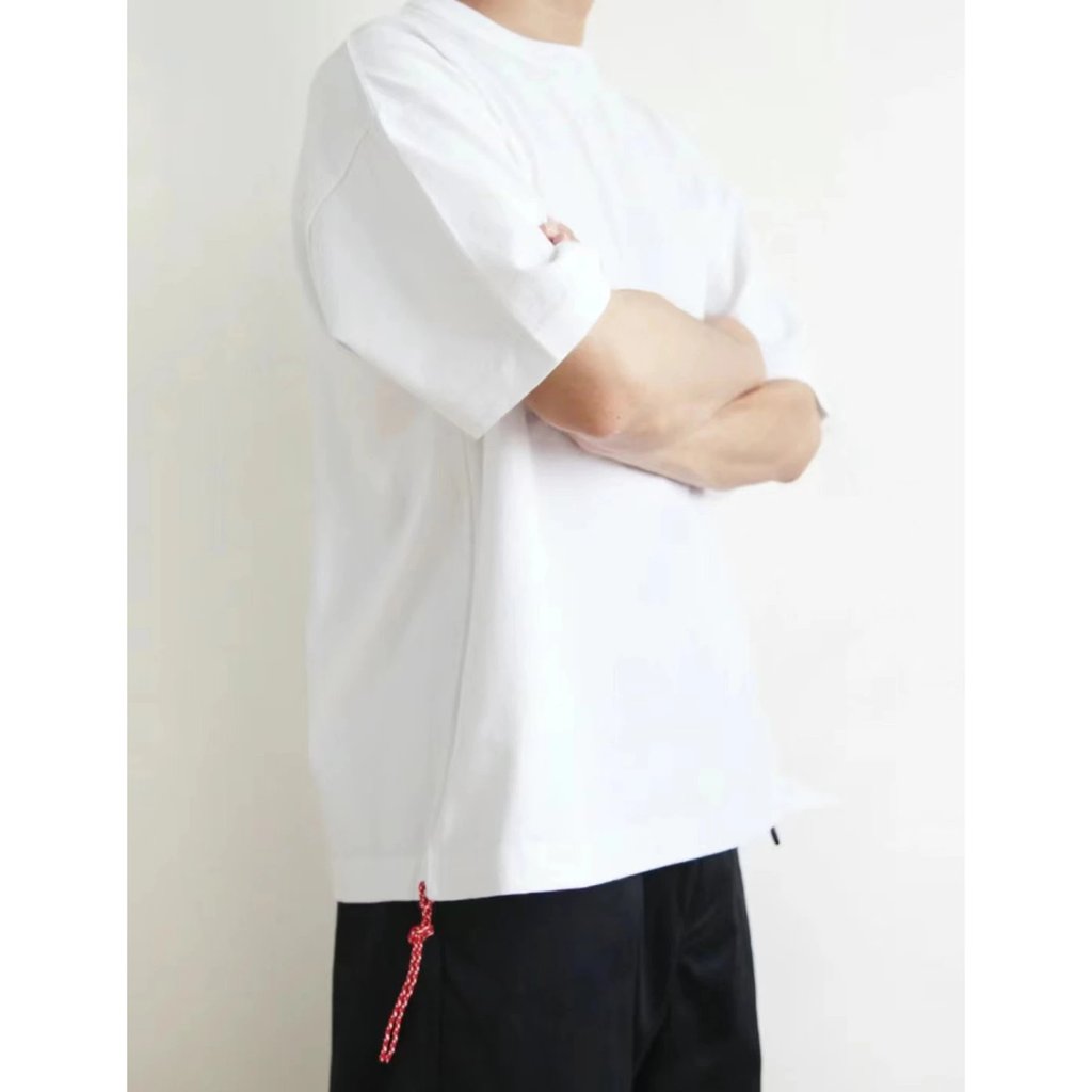 Three Colors Classic Beams Japan Solid Color Red Rope Short Sleeve T T-Shirt Base Shirt Japanese Sty