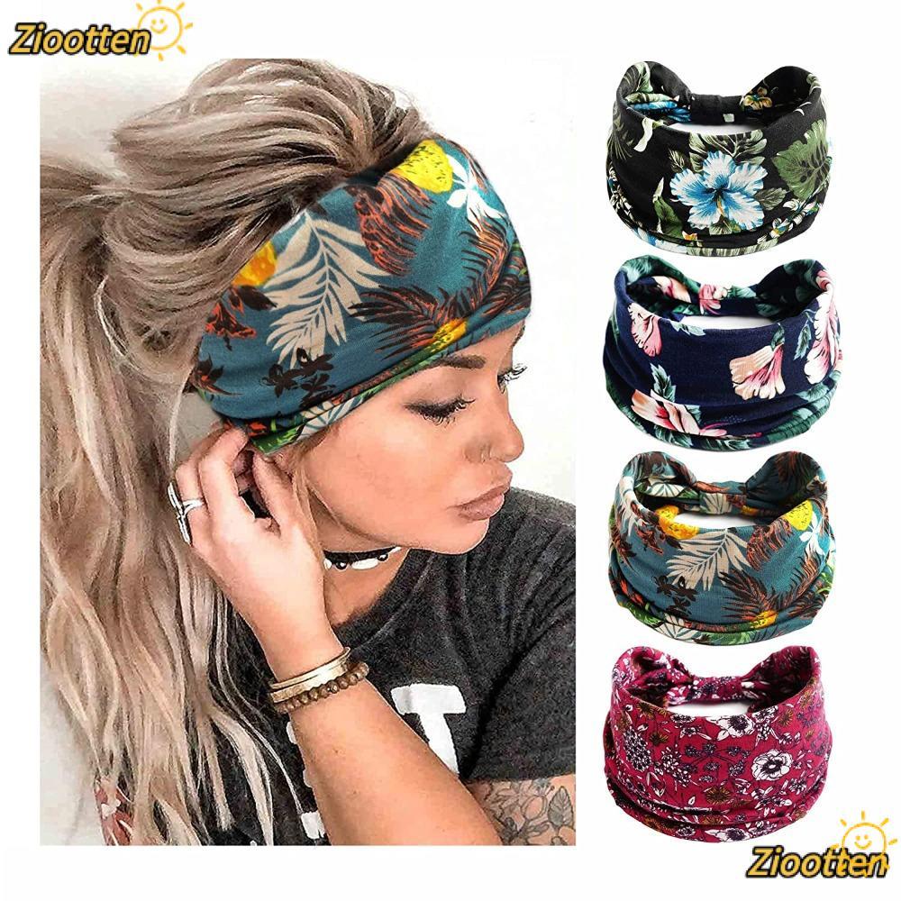 Ziootten Headwrap Nam Phối Cotton Co Giãn, Style Boho Thích Hợp Làm Phụ Kiện Tóc Khiêu Vũ