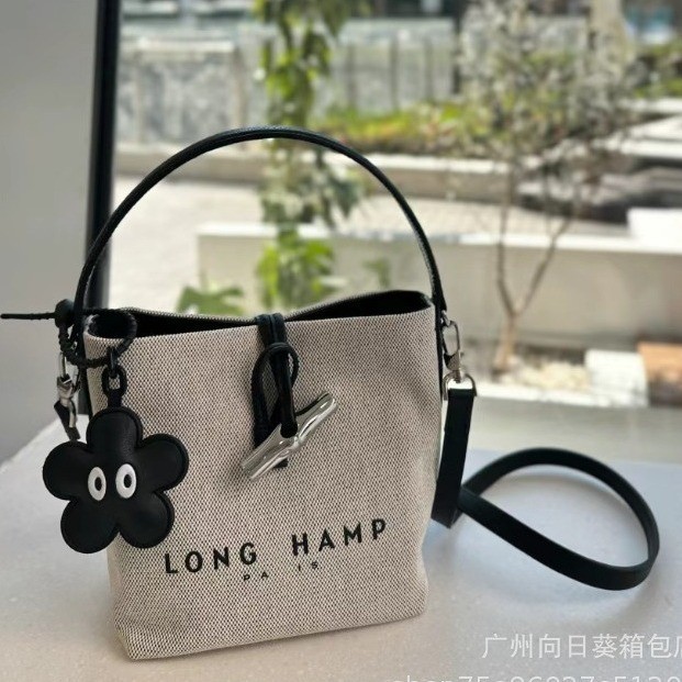 Lon* Canvas Bucket Bag Handbag Crossbody Bag Commuter Women's Bag