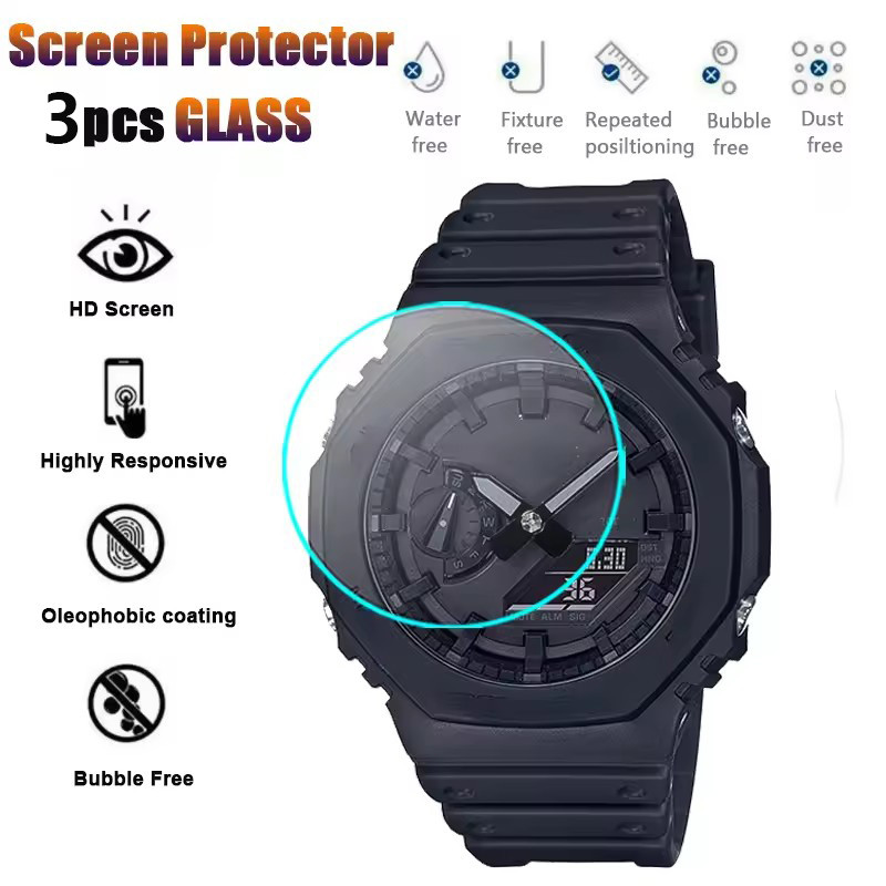 3 Kính Cường Lực 9H Cho Casio G Shock GA-2100 GA-2000 GA-2110 GM-2100 GMA-S2100 GA-2200 GA-B2100 GMA