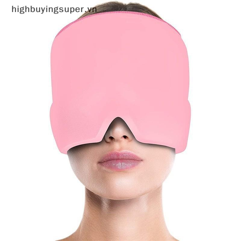 HBS Migraine Relief Cap Gel Ice Cap Coldpress Therapy Cap Ice Head Wrap Pa Eye Mask HOT