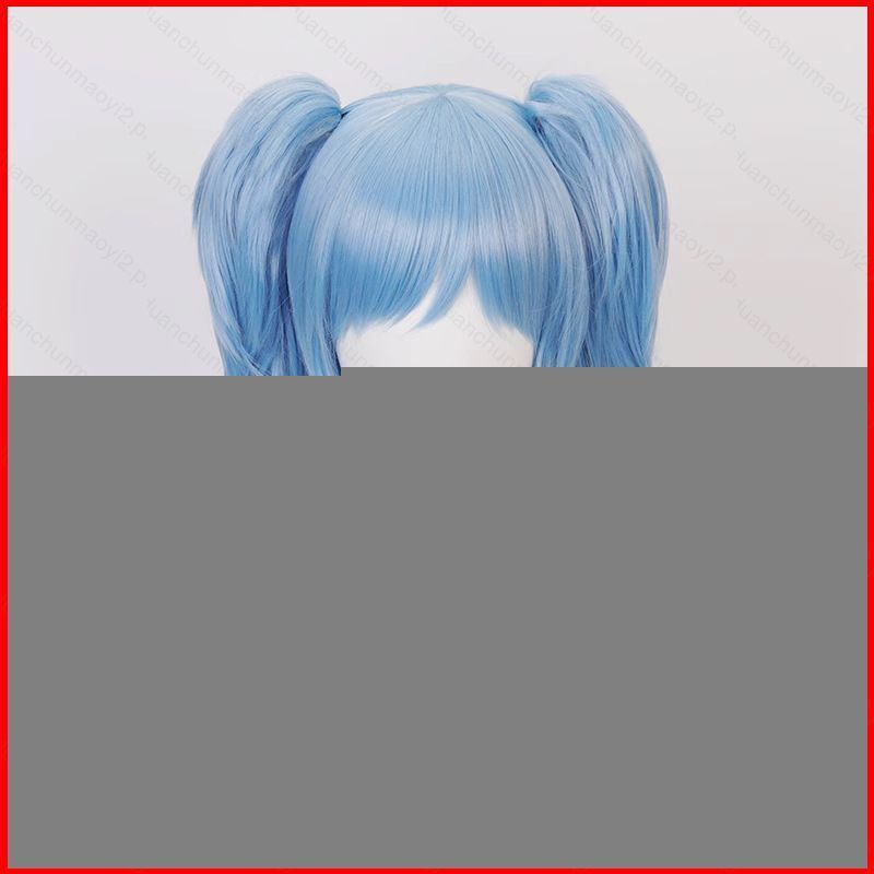 Tóc giả cosplay DC2 Sally mặt Shiota Nagisa, kiểu đuôi ngựa màu xanh, chịu nhiệt, phù hợp cho tiệc H