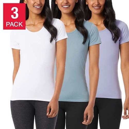 Set 3 Áo thun cổ tròn tay ngắn dành cho nữ 32 Degrees Cool dành cho nữ Size M (Mỹ)