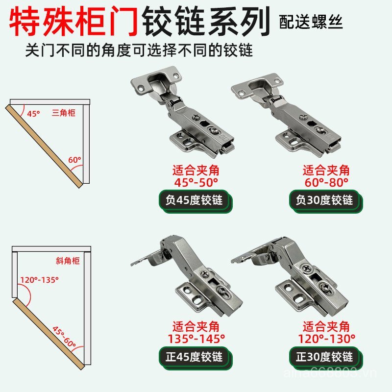Tủ Góc Đặc Biệt 35 Cốc Bản Lề Cửa Gỗ Góc Đặc Biệt Bản Lề Chuyên Dụng Âm 45 Âm 30 Độ Tích Cực 30 Tích