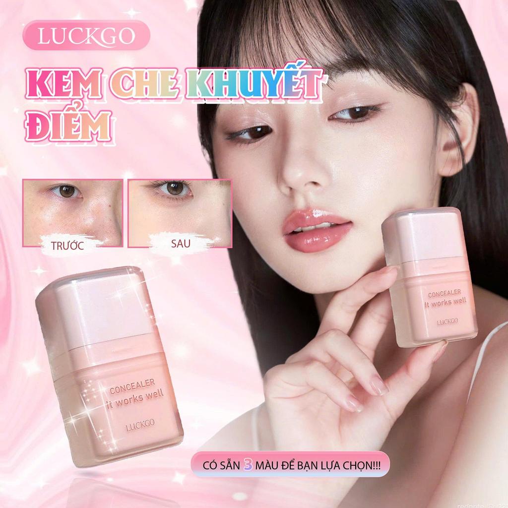 LUCKGO Kem Che Khuyết Điểm Bơ Vàng  Siêu Che Phủ - Chăm Sóc Da Hiệu Quả