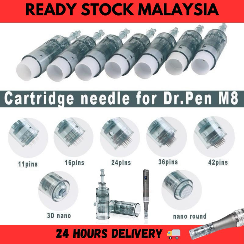 10 Chiếc Bút Dr M8 Kim Hộp Mực Bayonet 11Pins 16Pins 36Pins 42Pins Nano Needle MTS Micro Needling Dr