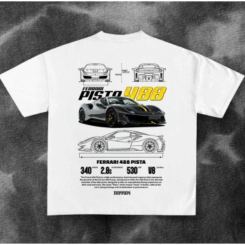 Áo thun Ferrari 488 hồ trăn