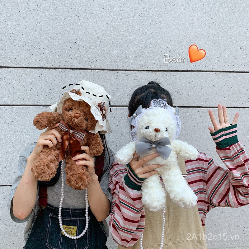 Handmade Ren Gấu Túi Dễ Thương Sang Trọng Túi lolita Túi Cô Gái Túi lolita Túi Đeo Vai