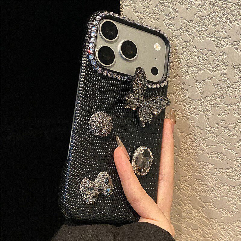 Ins Style Gem Bow Thích hợp cho Ốp điện thoại Samsung s26ultra s25edge Kim cương x24 + Kim cương x23