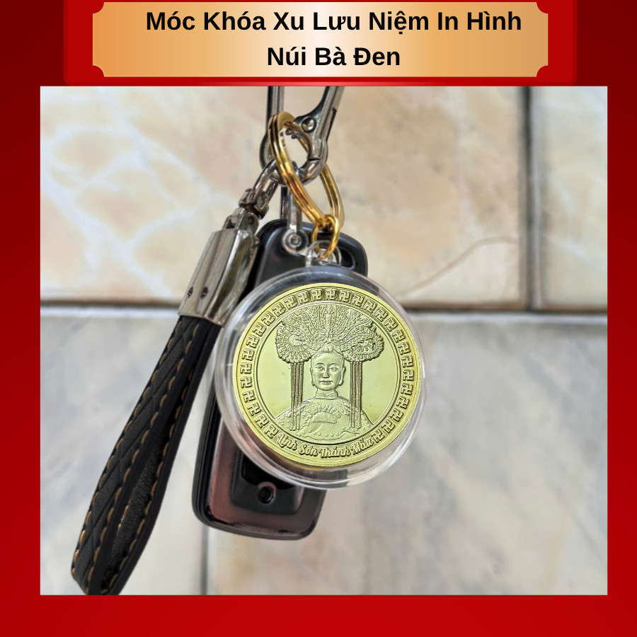 < Hỏa Tốc > Móc Khóa Xu Lưu Niệm In Hình Núi Bà Đen   - Vật Phẩm Phong Thủy -  SP008768
