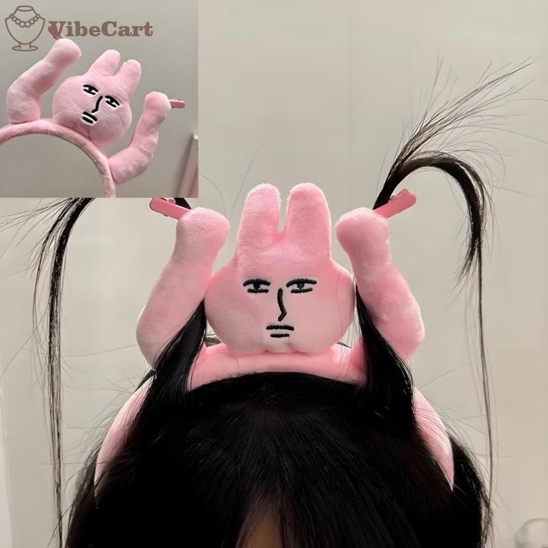 VibeCart‌ 1 Fun Raise Your Hands To Pull Your Hair, Pink Bunny s, Funny Fun s, Grab Bangs, Hair Ties