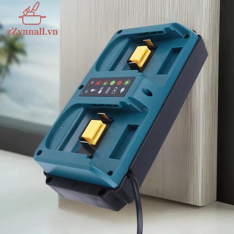ZZynall Cho Makita 18-20V Sạc Mini Di Động Kép Cổng Sạc BL1860B BL1850B BL1830 BL1840B BL1860 L1845 