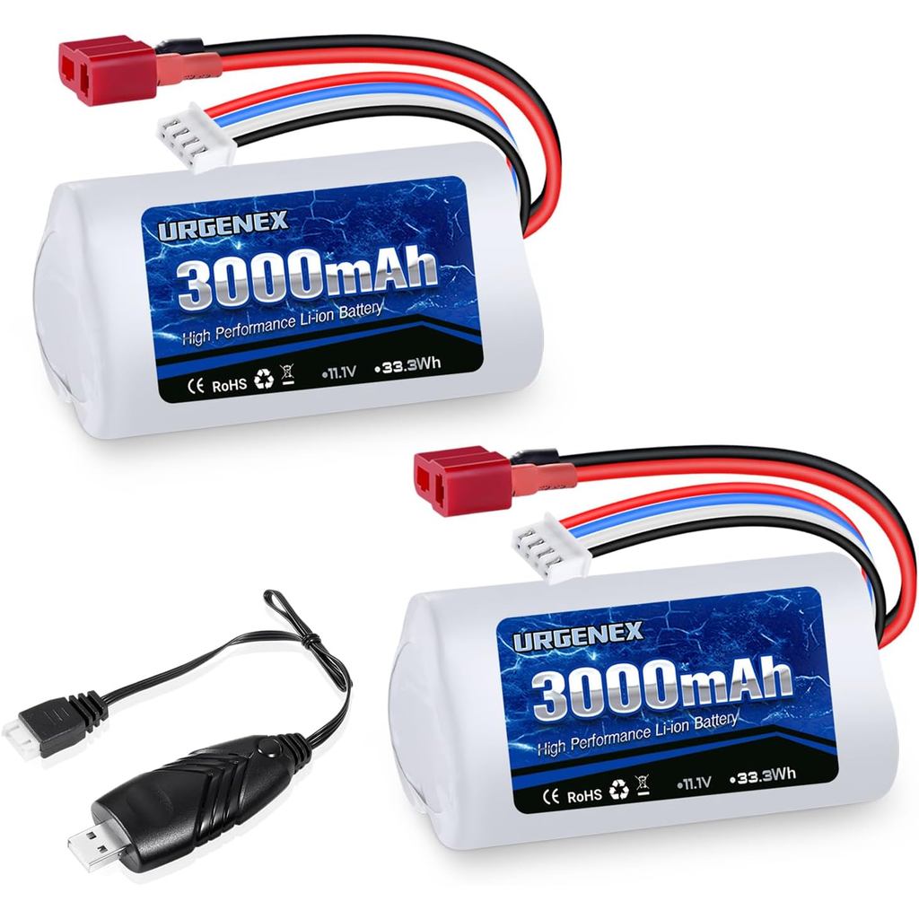 Pin Li-ion URGENEX 11.1V 3000mAh cho R608 Thuyền RC không chổi than 15C 3000mAh Pin RC dung lượng ca