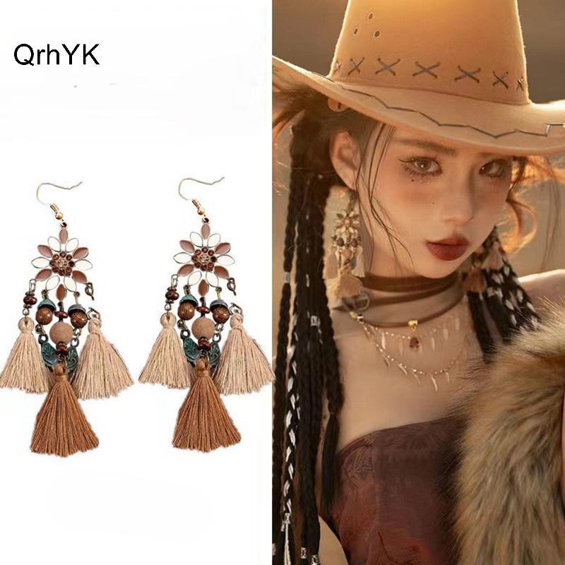 Bông Tai Hoa Handmade Style Boho Cho Nữ - Perfect cho Mùa Hè