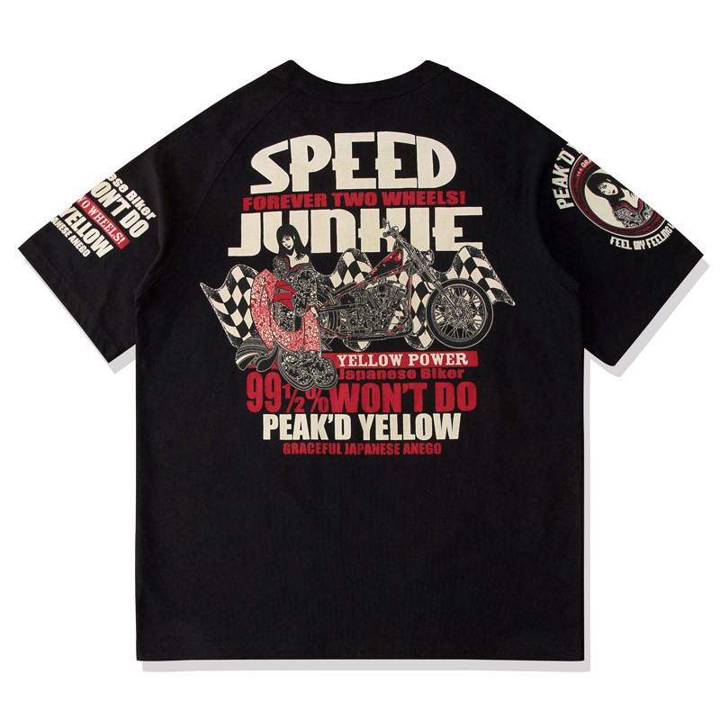 Cotton Nguyên Chất Phổ Biến Cô Gái Âm Thanh Ngắn Tay Phong Cách Nhật Bản Oiran Nhật Bản Nam Phong Cá