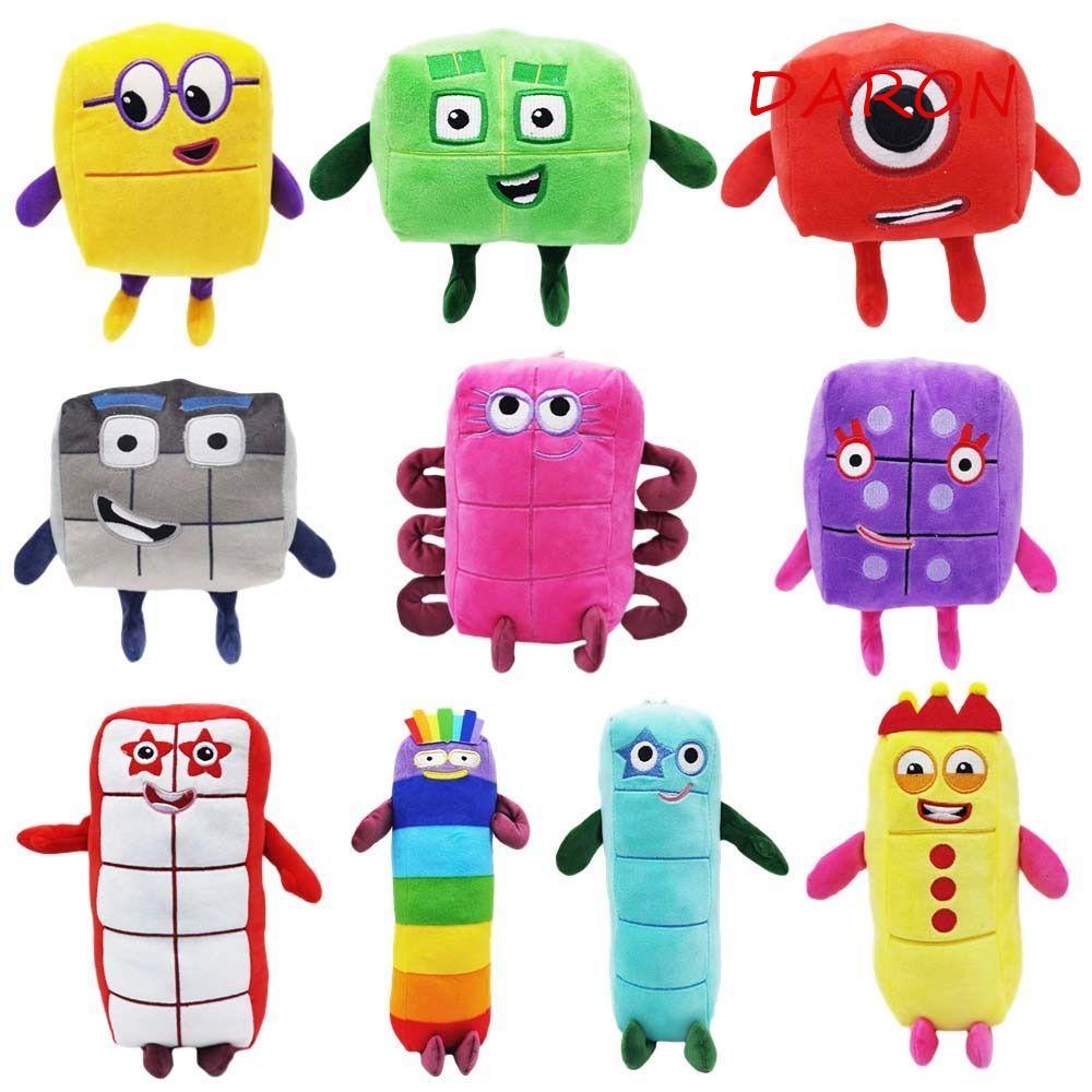 DARON Numberblocks Sang Trọng Đồ Chơi Đệm Mềm Đồ Chơi Sang Trọng Động Vật Đồ Chơi Trang Trí Nhà Sofa