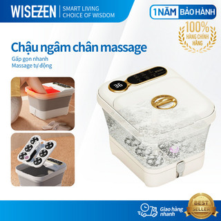  Máy Ngâm Chân Massage Wisezen Bồn Ngâm Chân Hồng Ngoại Gấp Gọn Tự Động Làm Nóng Chống Giật Mát Xa Tự Động 