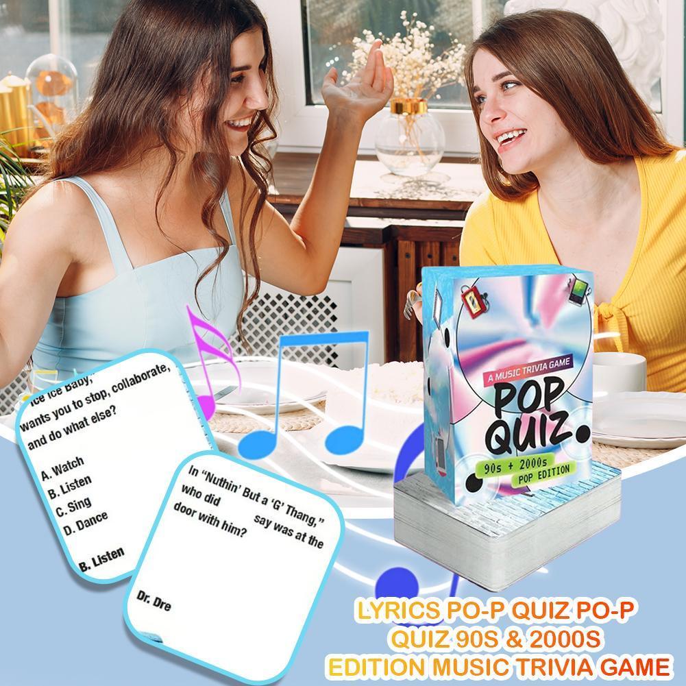 Po-p Quiz Music Trivia Game, Trò chơi bài thử thách lời bài thập niên 90 & 2000 dành cho người lớn |