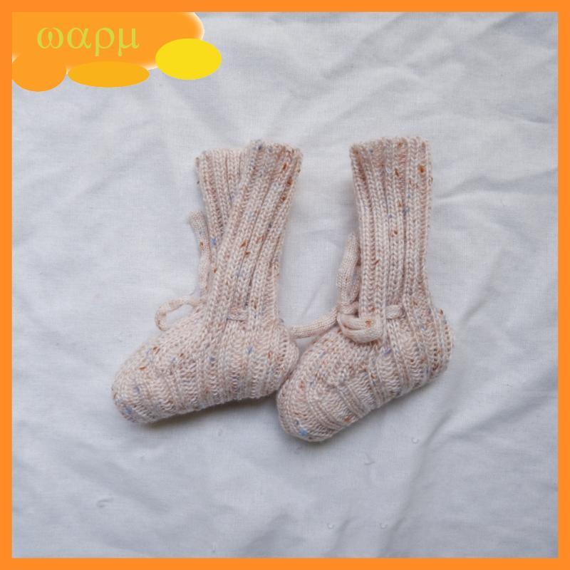 WMMB Bé Booties Sơ Sinh Đầu Tiên Giày Đi Bộ Ấm Đan Mềm Booties Cho Bé