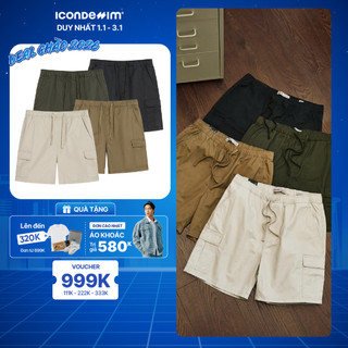  Quần Short Kaki ICONDENIM Regular Ultility Cargo QSID0180 