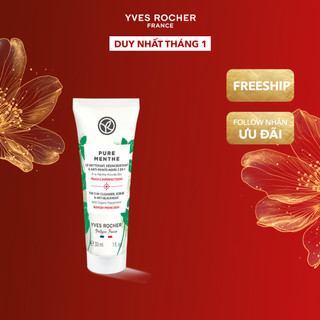  Sữa rửa mặt tẩy tế bào chết và mụn đầu đen Yves Rocher Mini Pure Menthe 30ml 