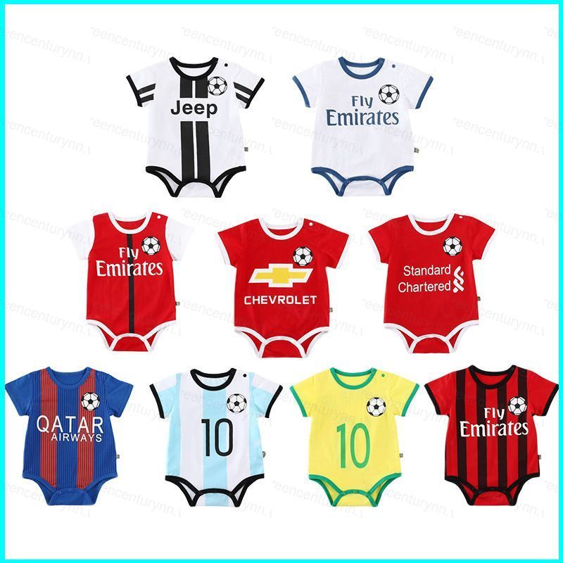 GN Áo Liền Quần Cho Bé Tập Đi Trẻ Em Bóng Đá Châu Âu World Cup Jumpsuit Bộ Trẻ Sơ Sinh Cotton One Pi
