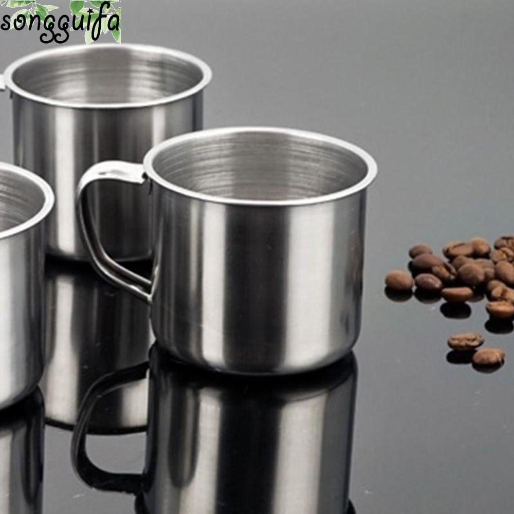 SONGGUIFA 200ml Cốc cà phê Tumbler Pint Mini Kim loại thép không gỉ