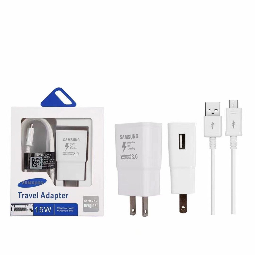Bộ sạc Samsung 15W Bộ sạc nhanh chính hãng Bộ sạc USB nhanh Bộ sạc tường Bộ chuyển đổi với cáp USB M