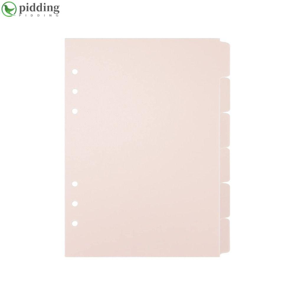PIDDING 6 CÁI Binder Divider, A5 6 Ring Index Page Tabs, Planner Nhựa 6 CÁI Pink Binder Index Divide