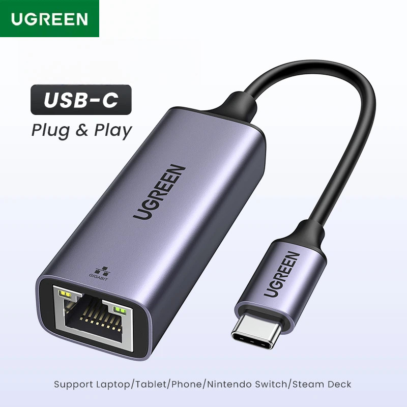 UGREEN USB Ethernet Adapter 1Gbps / 2.5Gbps USB Lan RJ45 1Gbps Thẻ Mạng Gigabit Cho Laptop MacBook i