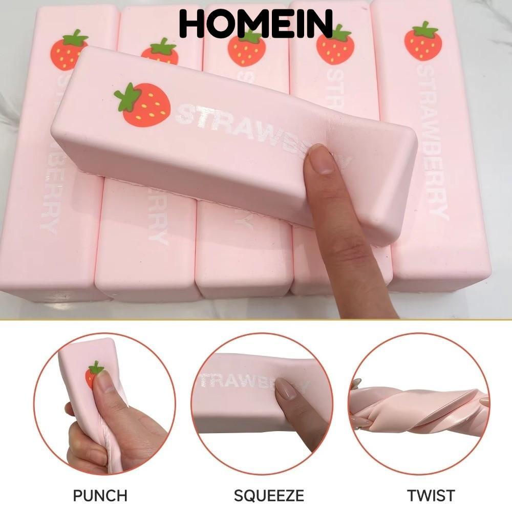 HOMEIN Bơ Bóp Đồ Chơi, Fidget Thư Giãn Tay Bóp Quả Bóng Căng Thẳng, Chậm Đàn Hồi Dâu Dính Mềm Bóp Bó