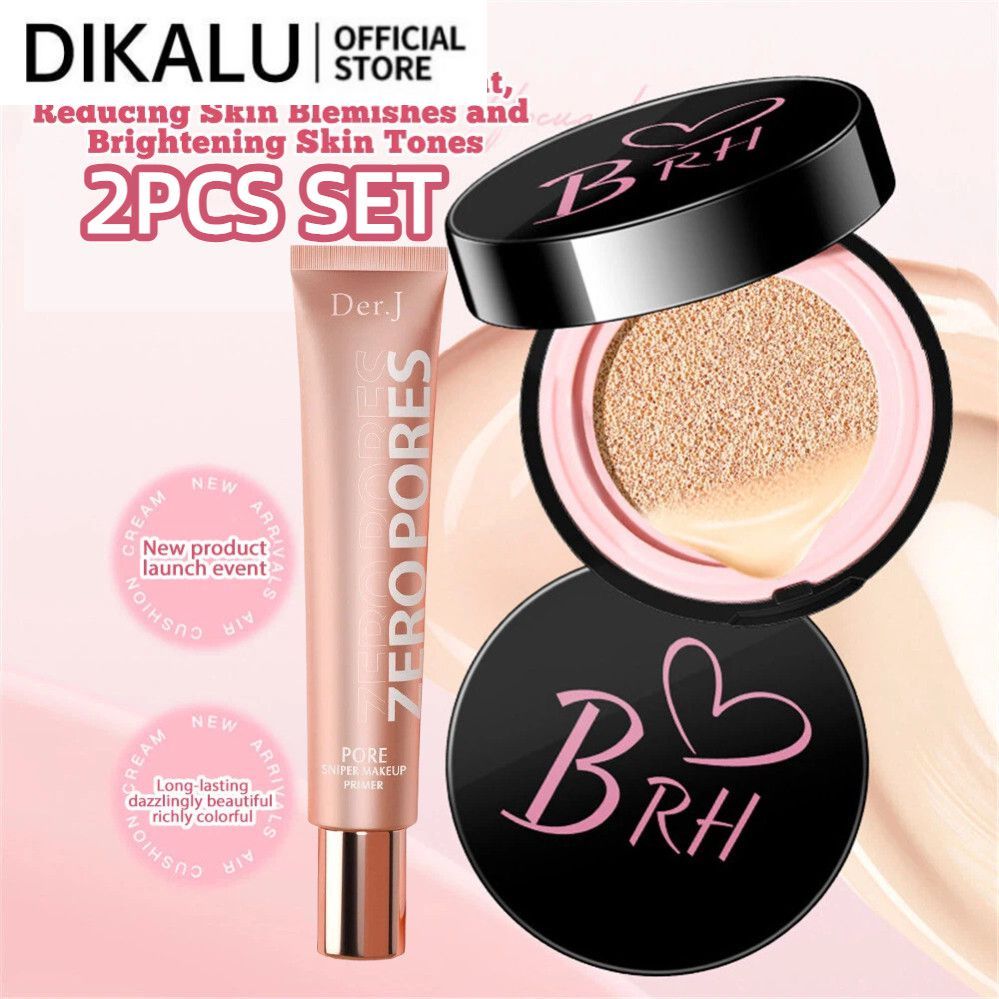 Bộ 2 sản phẩm Brh Air Cushion BB Cream Concealer Der.j Makeup Primer Combination Student Female Face