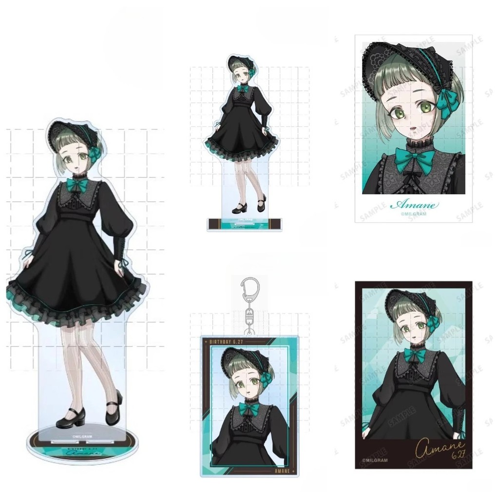 Standee MILGRAM Amane mô hình mica trang trí bàn học và móc khóa anime MILGRAM Amane cực đẹp làm quà
